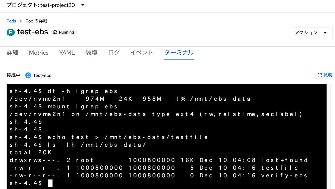 pod terminal