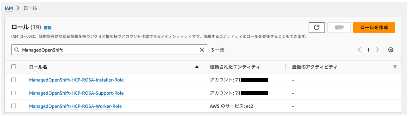 managed openshift hcp roles