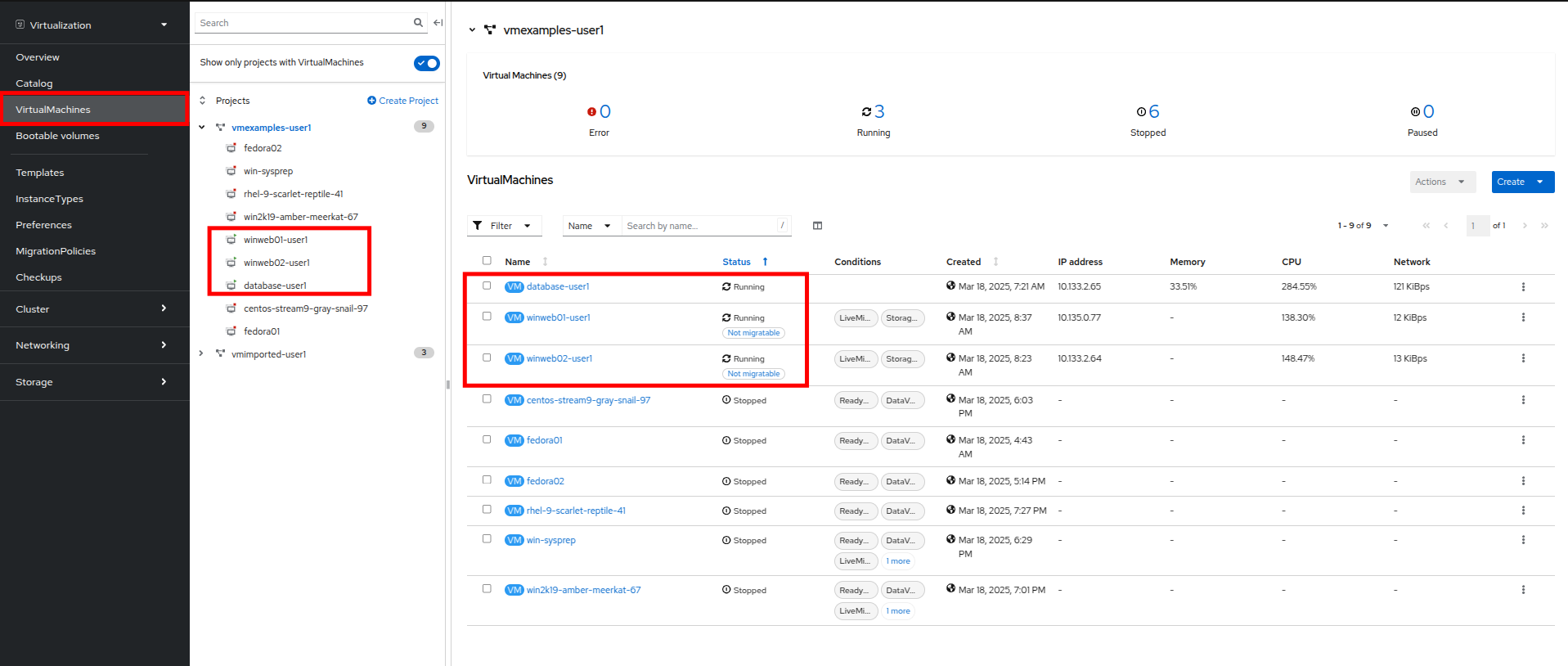 11 Imported VMs List