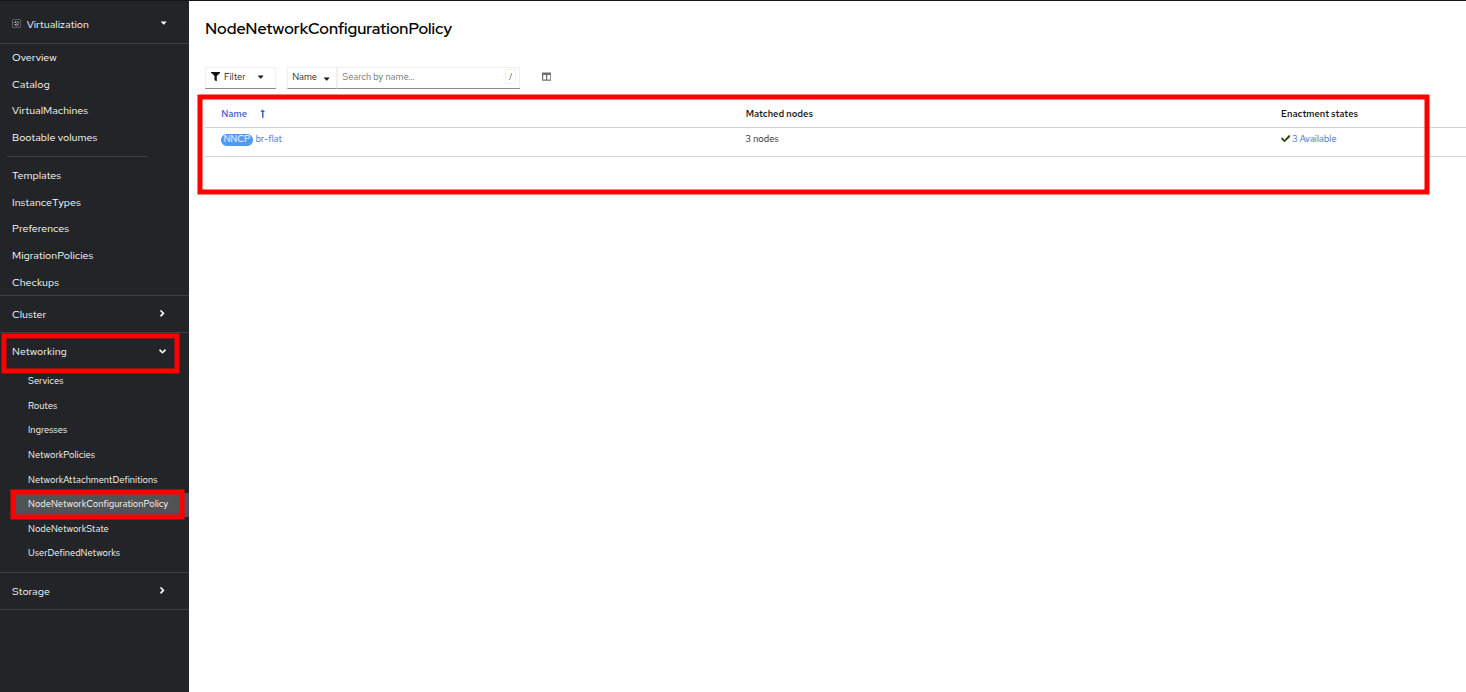 03 NodeNetworkConfigurationPolicy List